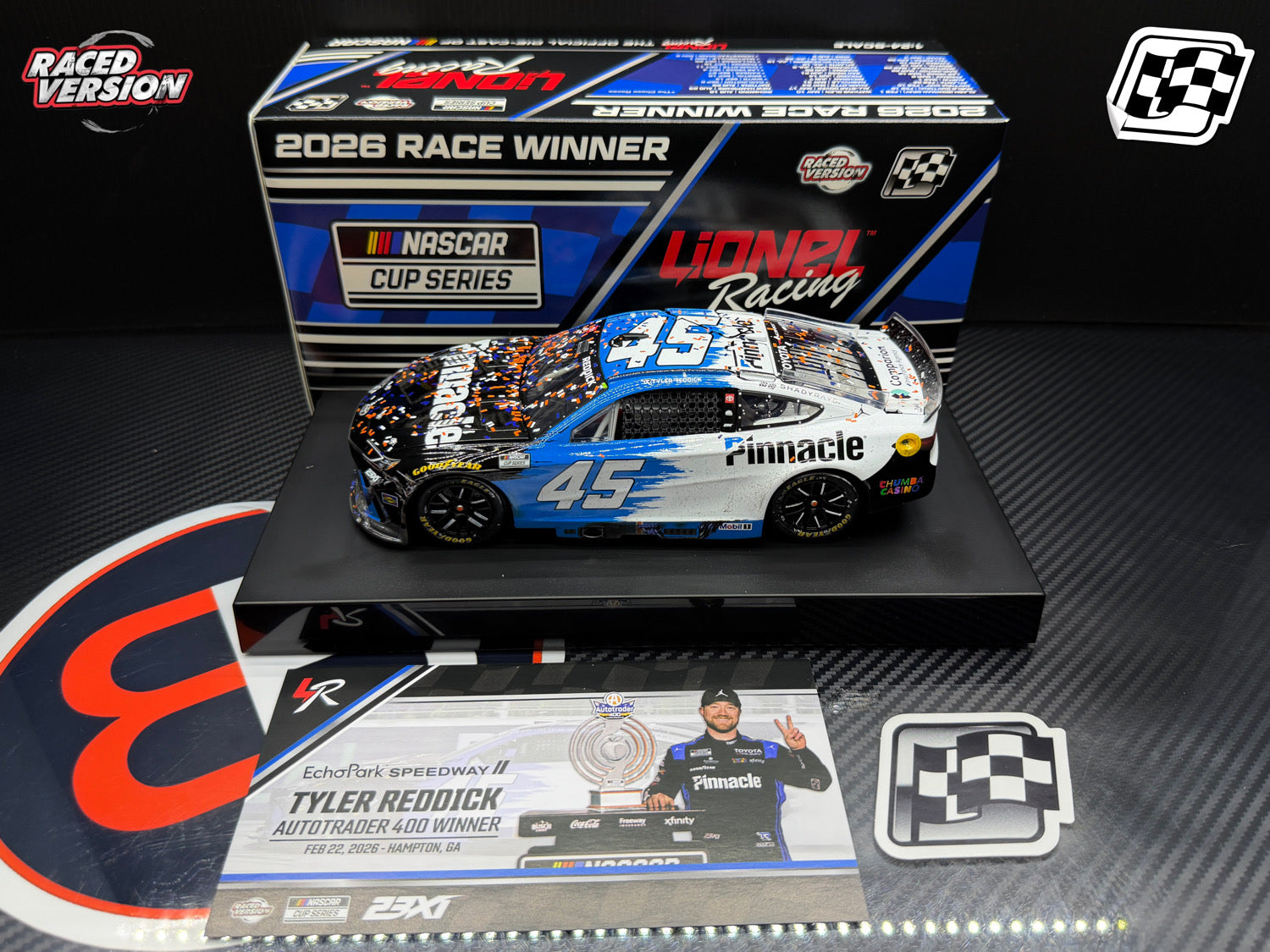 2026 Tyler Reddick 1:24 Pinnacle EchoPark Speedway Race Win