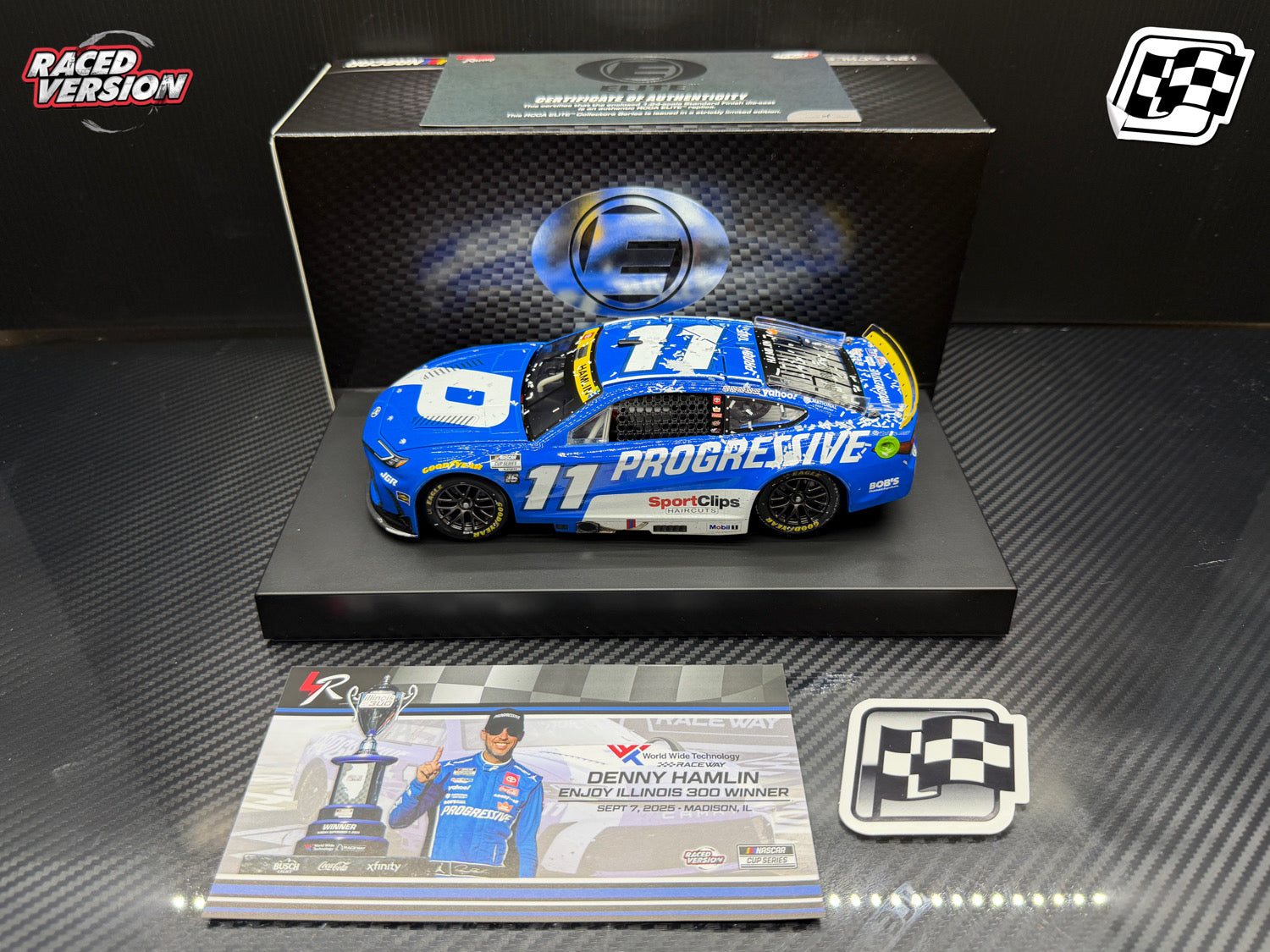 2025 Denny Hamlin 1:24 Progressive WWT Gateway Race Win ELITE Diecast