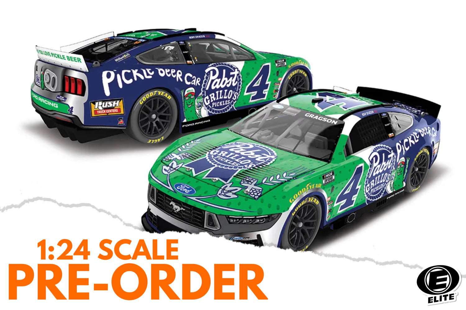 2026 Noah Gragson 1:24 Grillo’s Pickles / Pabst Blue Ribbon ELITE Diecast