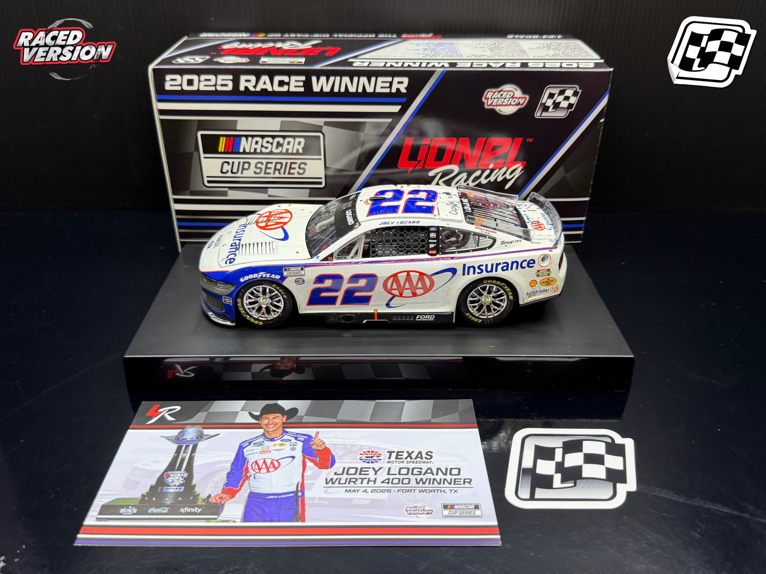 2025 Joey Logano 1:24 AAA Insurance Texas Race Win Diecast