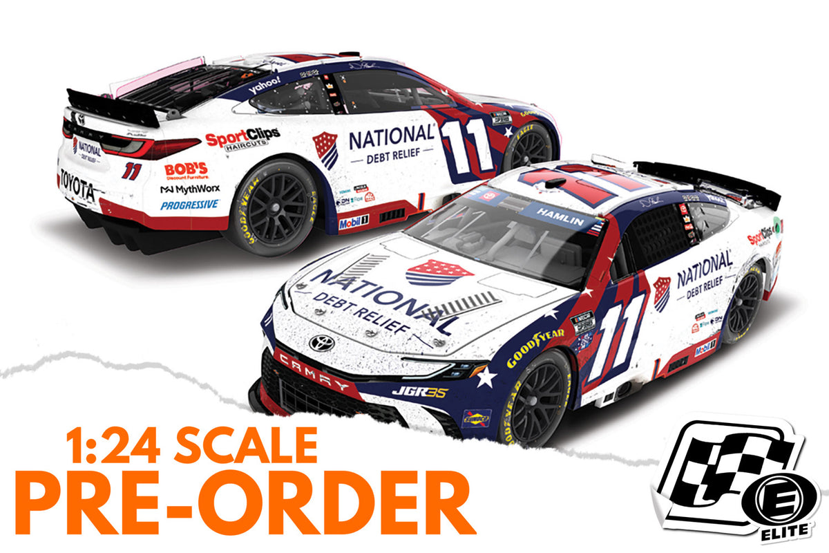 2026 Denny Hamlin 1:24 National Debt Relief Michigan Race Win ELITE Diecast