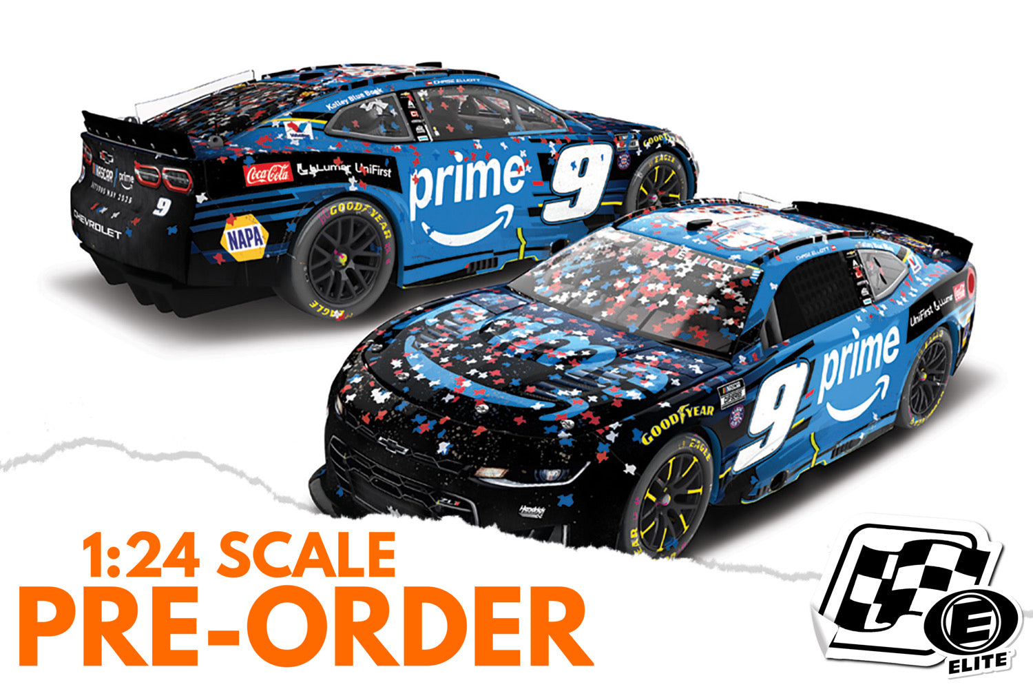 2026 Chase Elliott 1:24 Amazon Prime Texas Motor Speedway Würth 400 Race Win ELITE Diecast