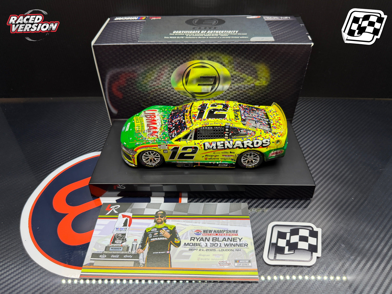 2025 Ryan Blaney 1:24 Menards / Libman New Hampshire Race Win ELITE Diecast