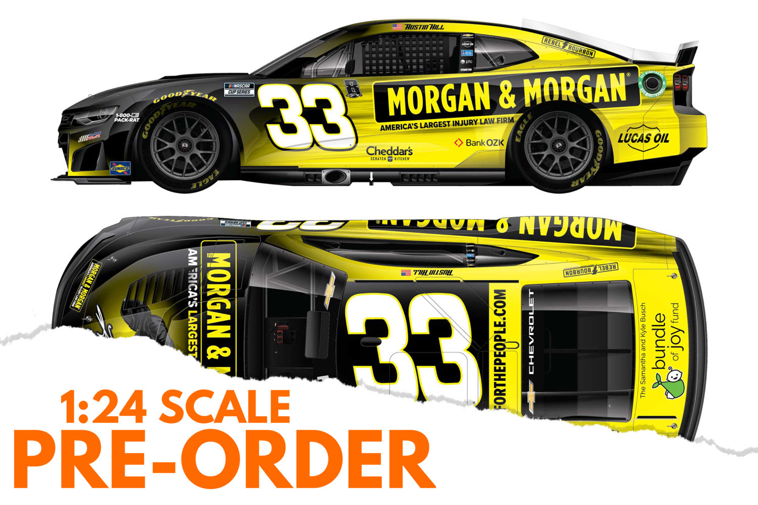 2026 Austin Hill 1:24 Morgan & Morgan NASCAR Diecast