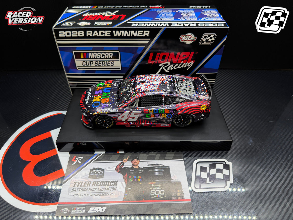2026 Tyler Reddick 1:24 Chumba Casino Daytona 500 Race Win COLOR CHROME Diecast