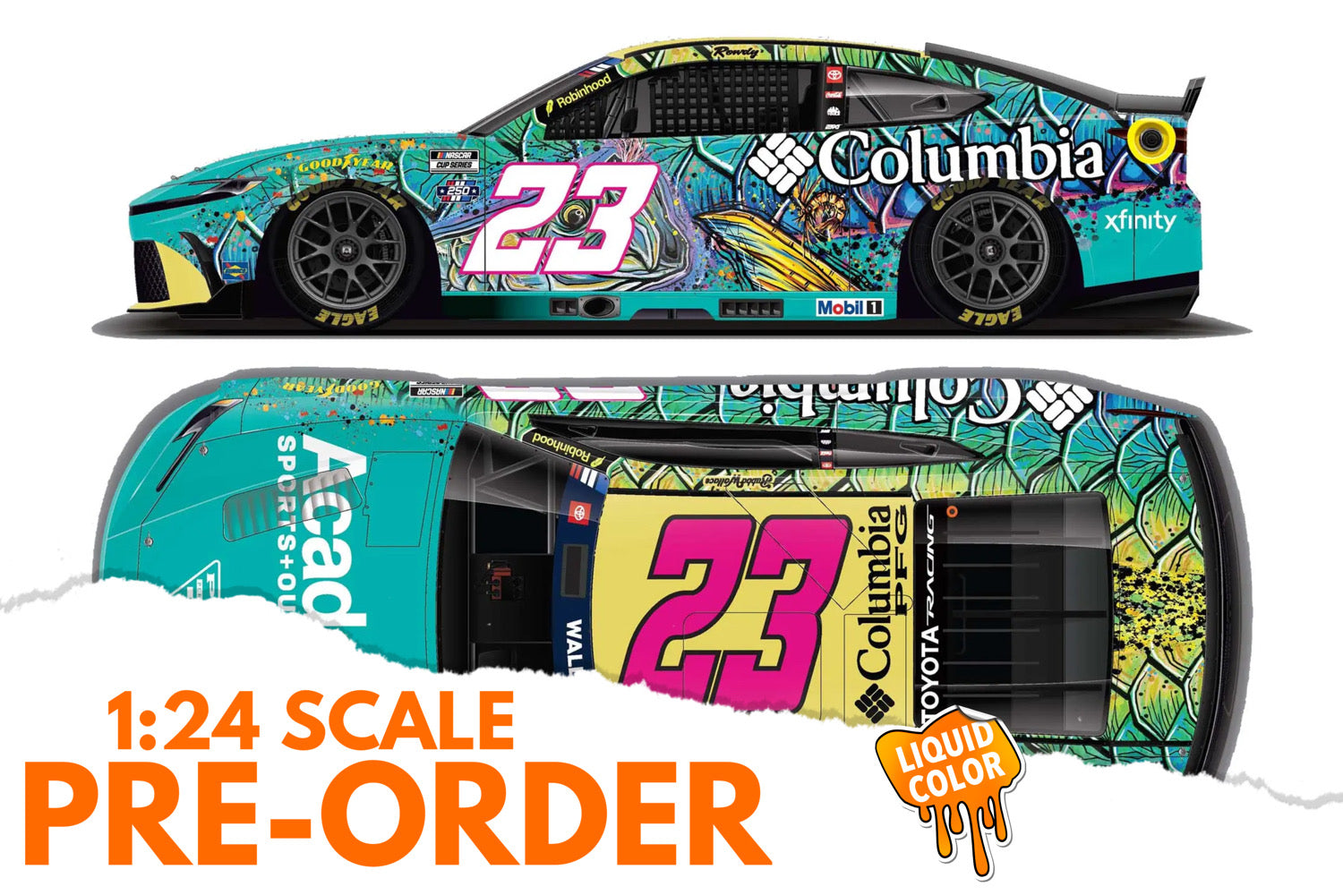 2026 Bubba Wallace 1:24 Columbia PFG LIQUID COLOR Diecast