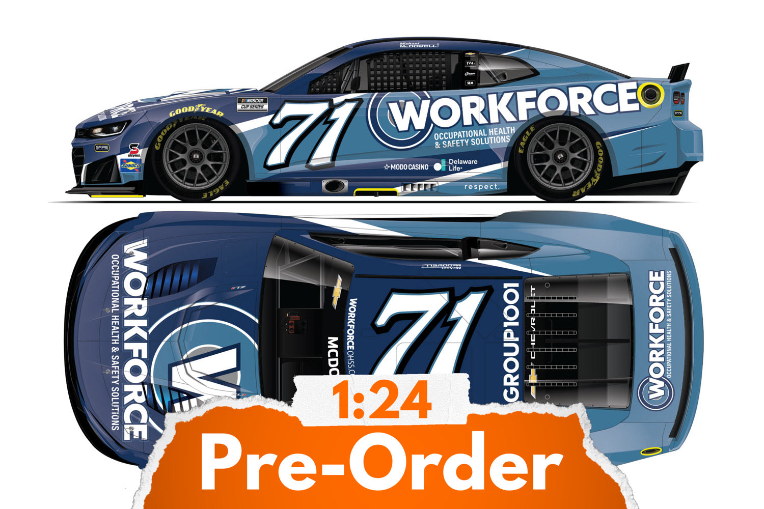 2026 Michael McDowell 1:24 Workforce Diecast