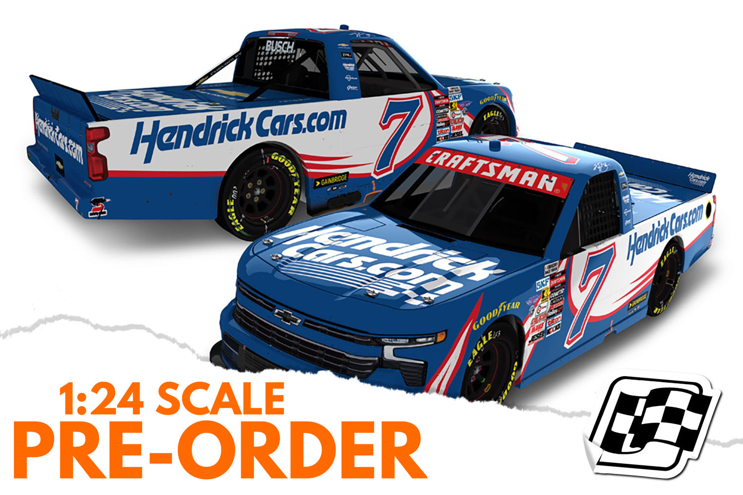 2026 Kyle Busch 1:24 HendrickCars.com Atlanta / EchoPark Speedway Race Win Diecast