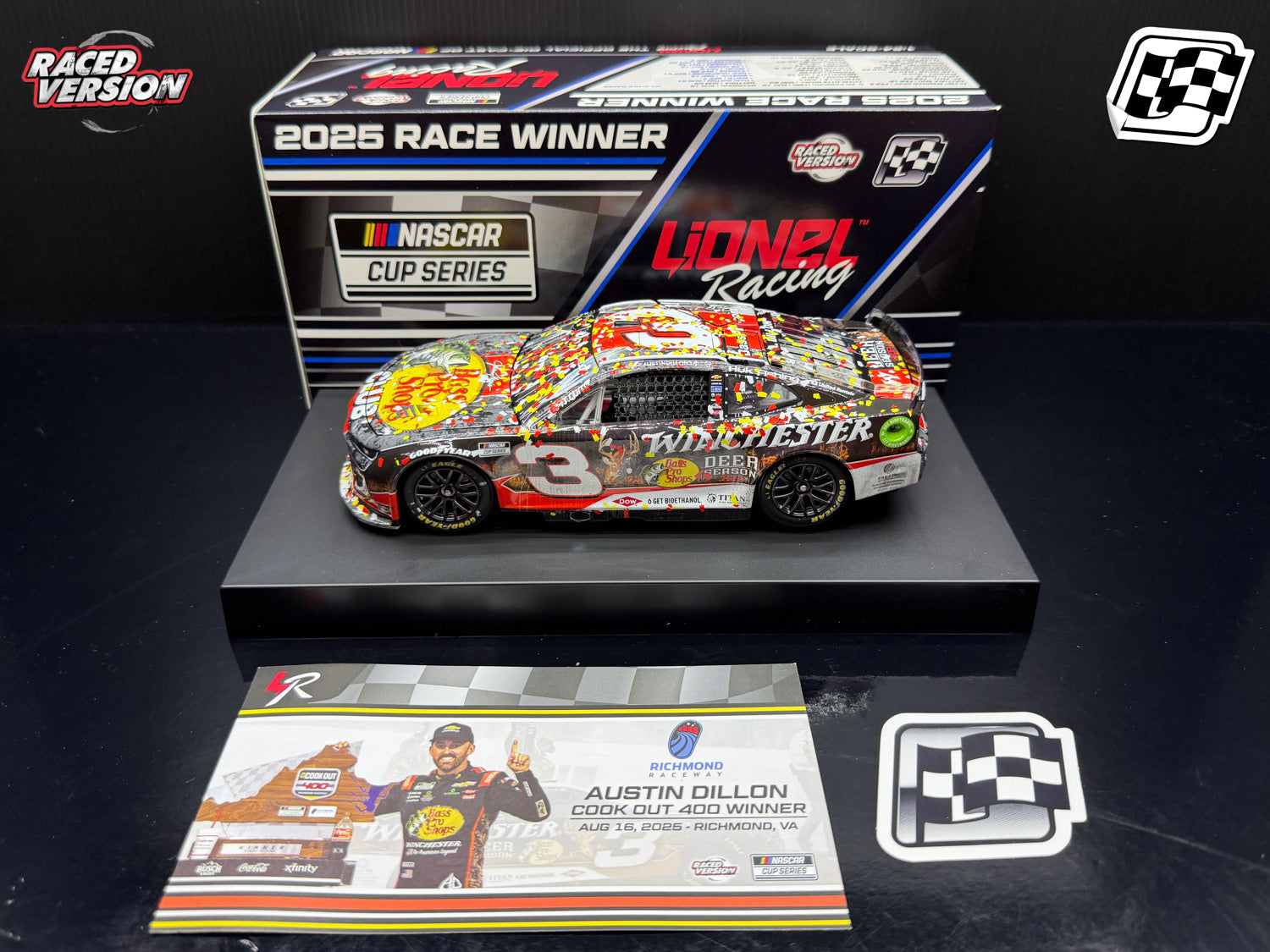 2025 Austin Dillon 1:24 Bass Pro Shops / Winchester Richmond Race Win Diecast