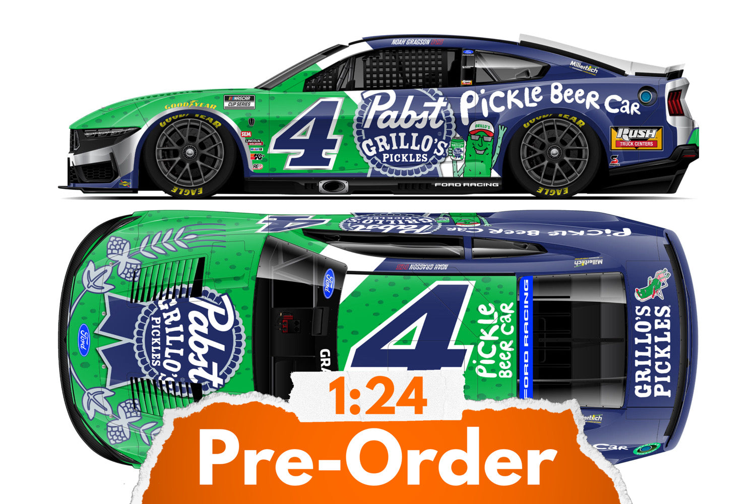 2026 Noah Gragson 1:24 Grillo’s Pickles / Pabst Blue Ribbon Diecast