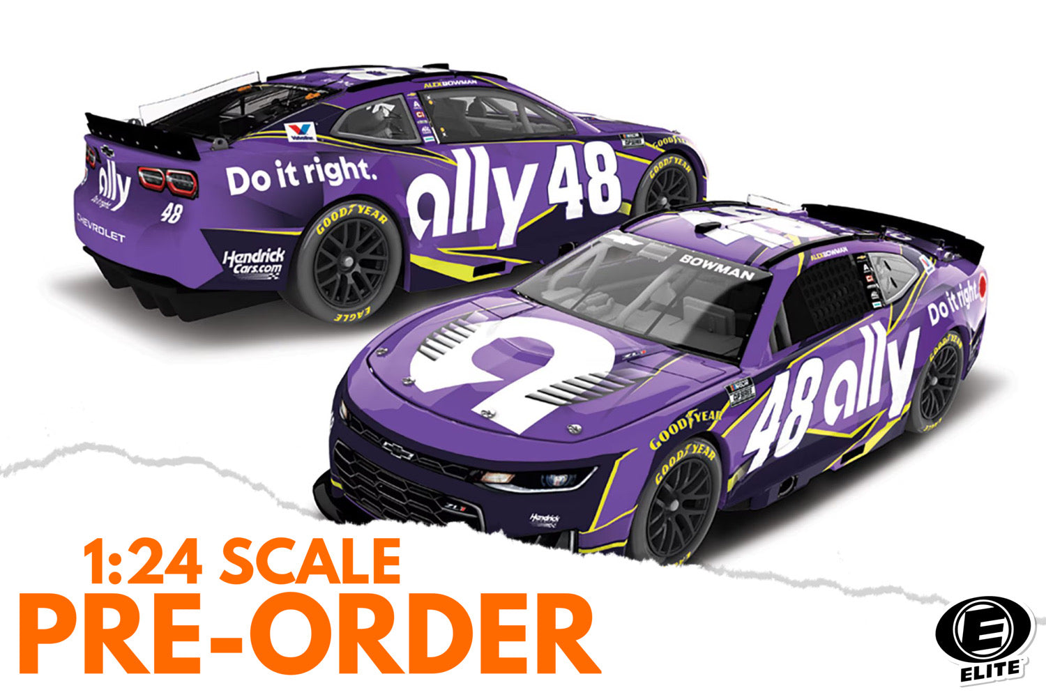 2026 Alex Bowman 1:24 Ally Rebrand ELITE NASCAR Diecast