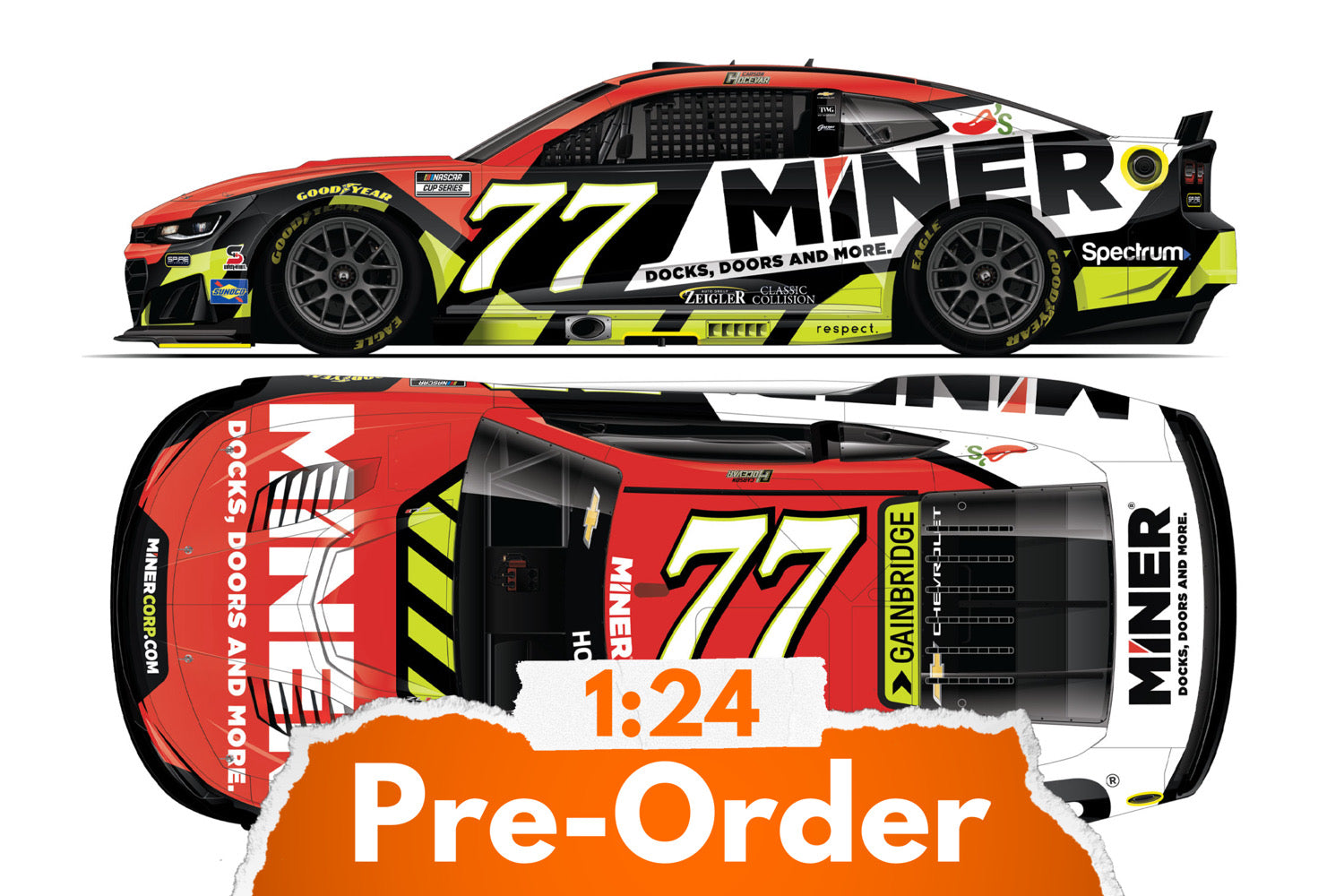2026 Carson Hocevar 1:24 Miner Diecast