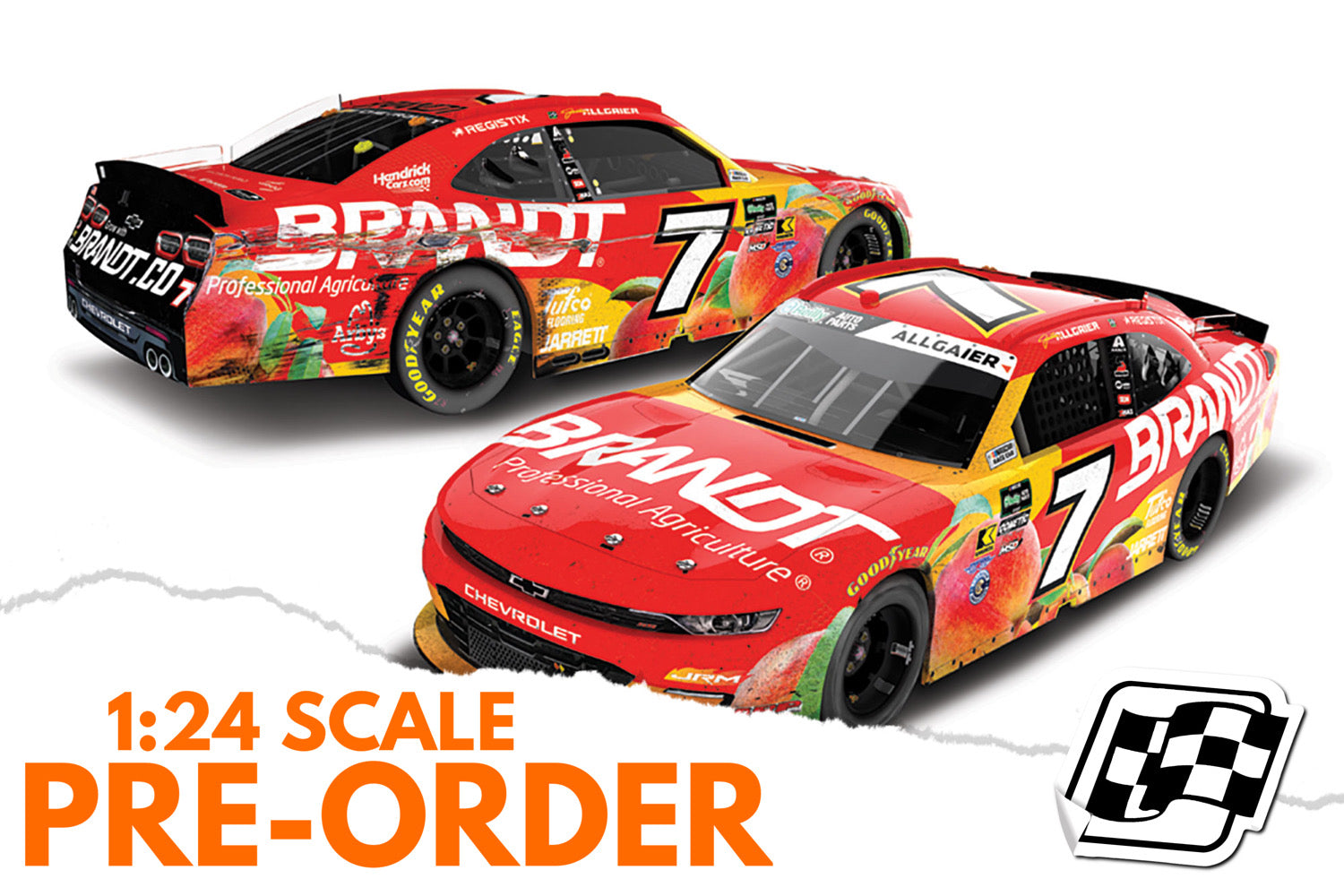 2026 Justin Allgaier 1:24 Brandt Darlington Race Win Diecast
