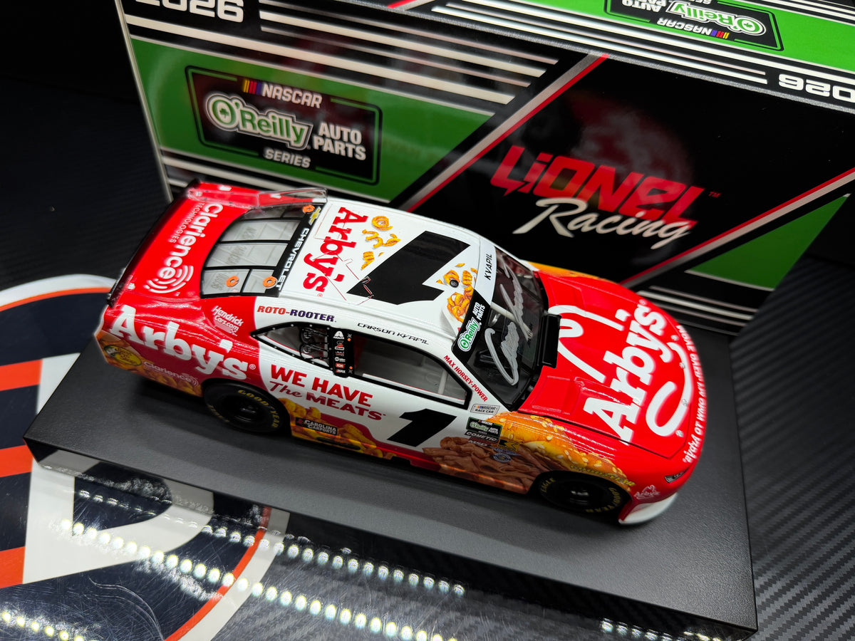 2026 Carson Kvapil 1:24 Arby's AUTOGRAPHED Diecast