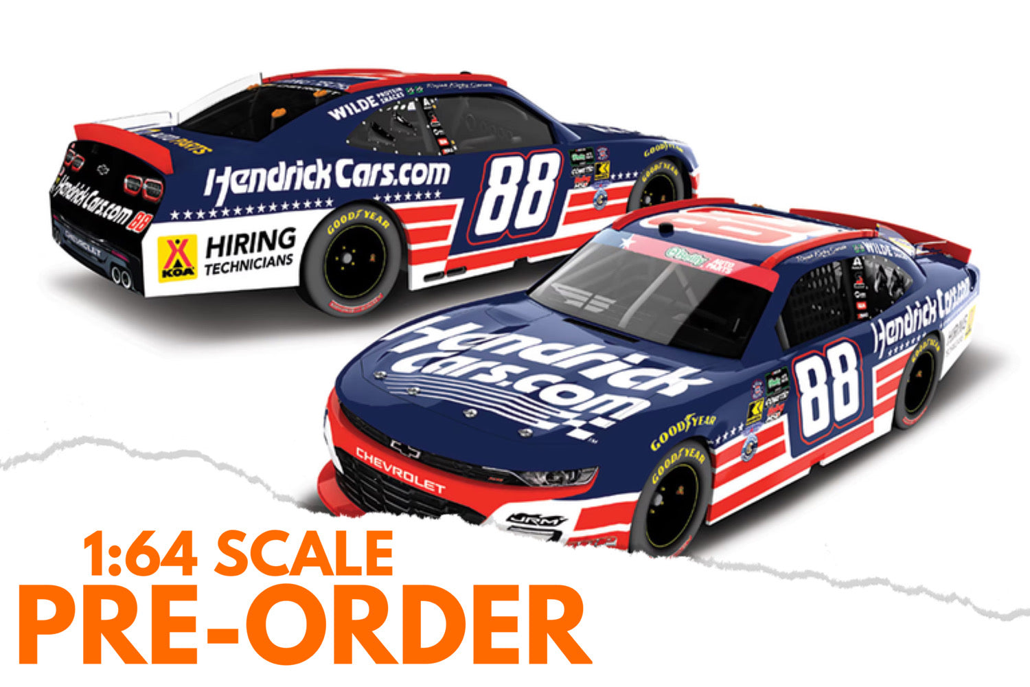 2026 Rajah Caruth 1:64 HendrickCars.com Patriotic Diecast