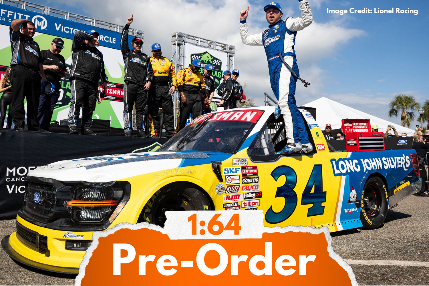 2026 Layne Riggs 1:64 Long John Silver’s St Petersburg Race Win Diecast