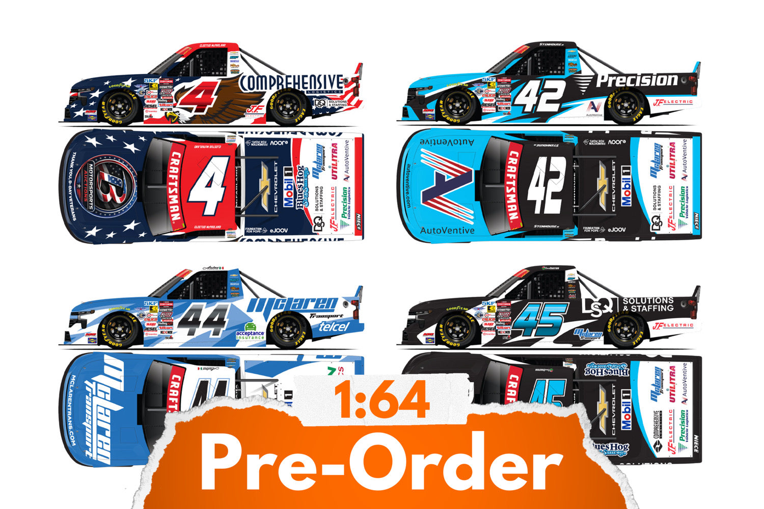 2026 Niece Motorsports 1:64 Four Car Michigan Truck Set
