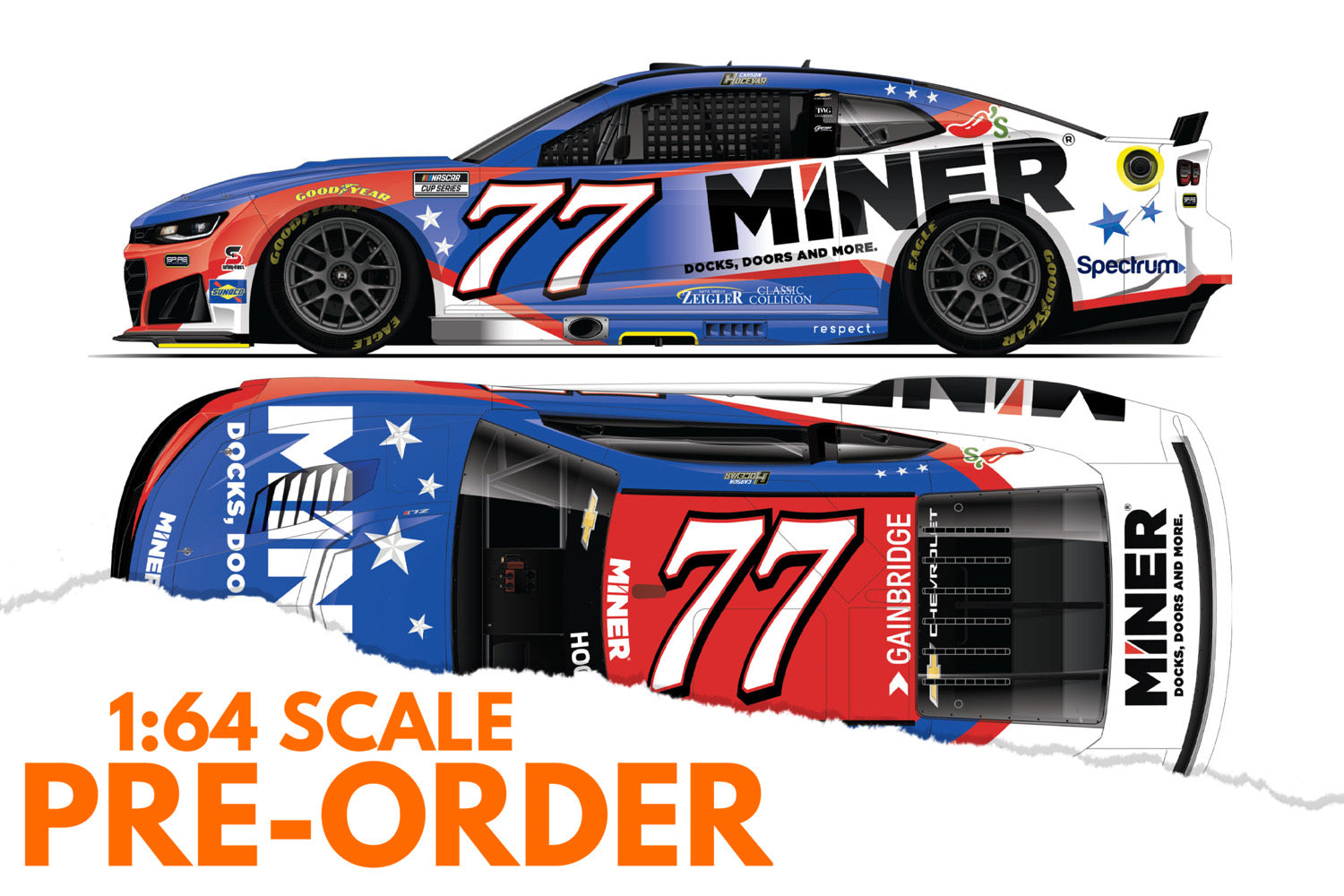 2026 Carson Hocevar 1:64 Miner Fan Vote NASCAR Diecast