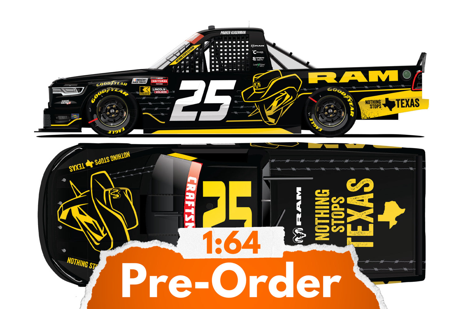 2026 Parker Kligerman 1:64 RAM / Nothing Stops Texas Diecast