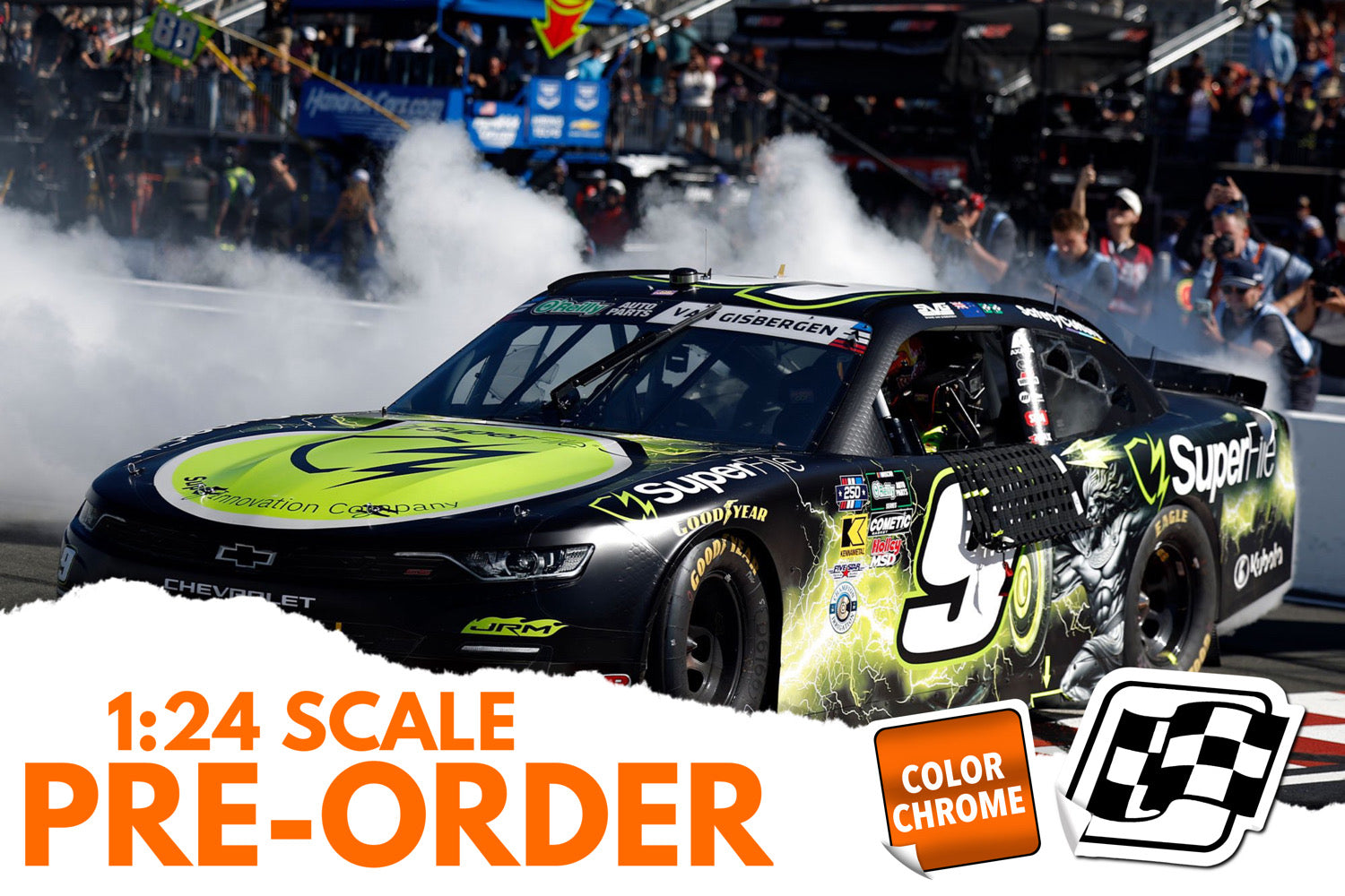 2026 Shane van Gisbergen 1:24 SuperFile Sonoma Race Win NASCAR COLOR CHROME Diecast