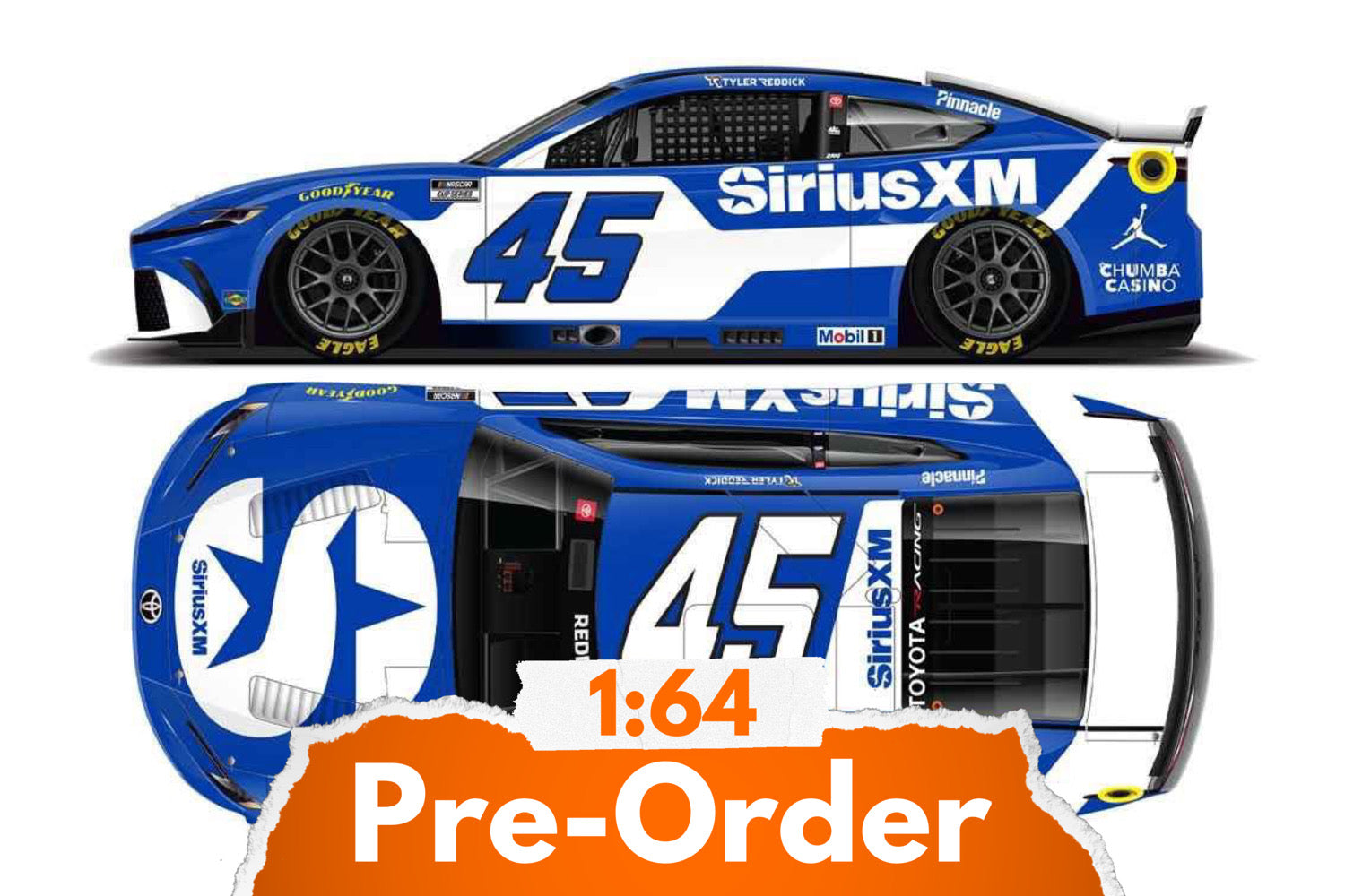 2026 Tyler Reddick 1:64 SiriusXM Diecast