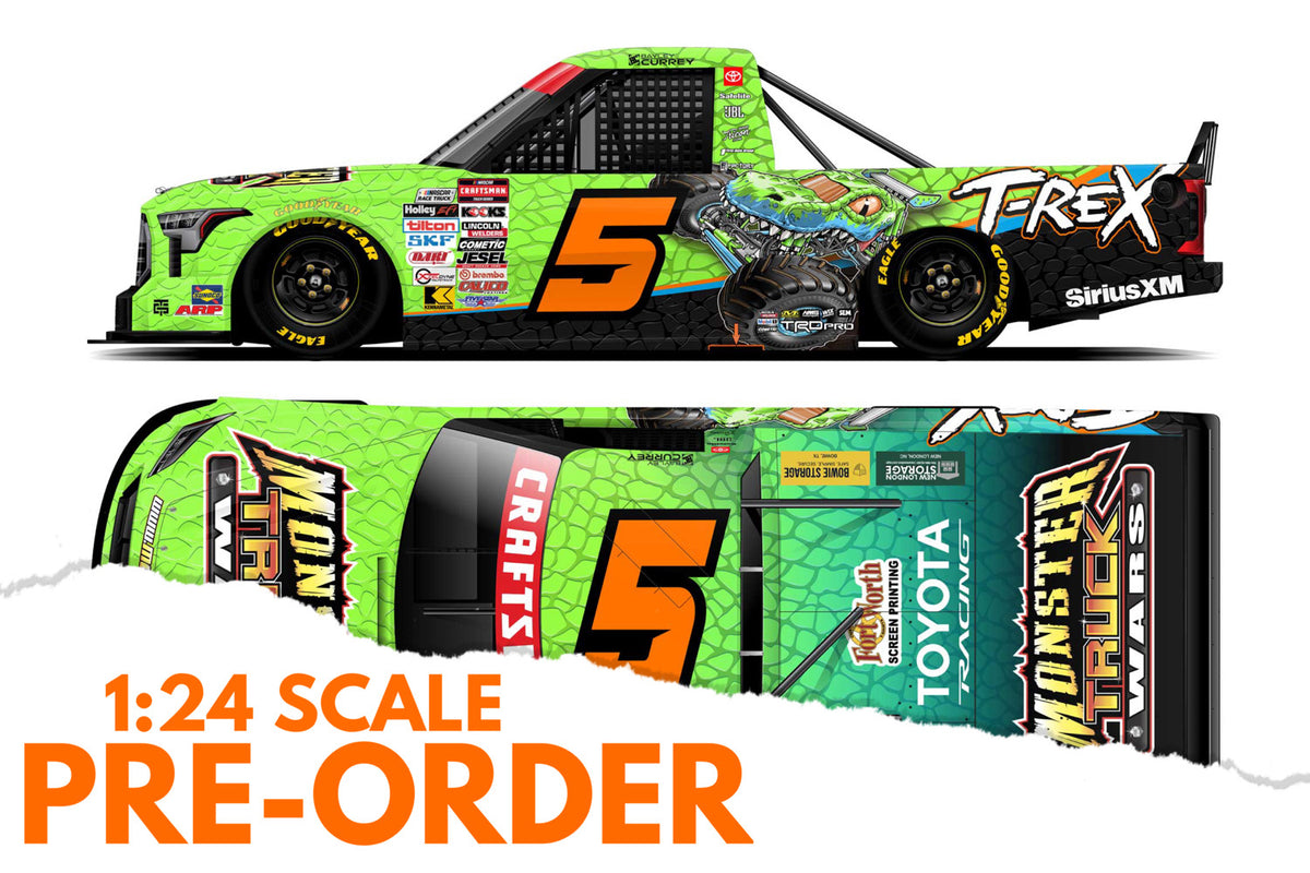 2026 Bayley Currey 1:24 Monster Truck Wars T-Rex Diecast