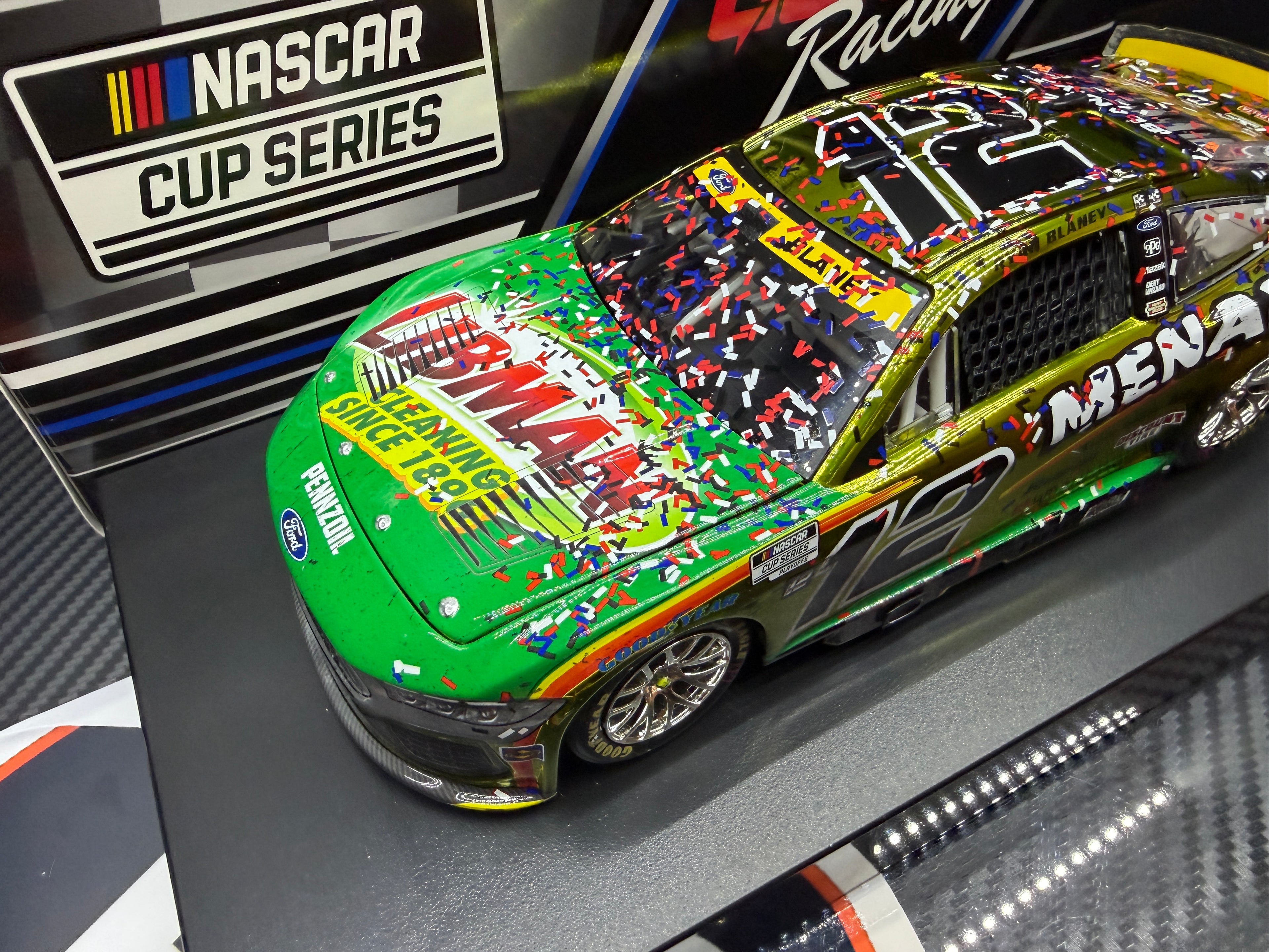 2025 Ryan Blaney 1:24 Menards Libman New Hampshire Race Win COLOR CHROME Diecast