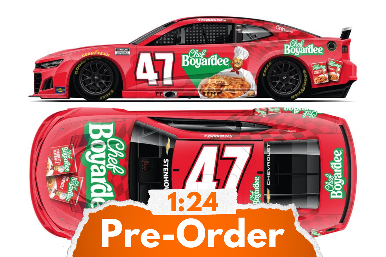 2026 Ricky Stenhouse Jr 1:24 Chef Boyardee NASCAR Diecast