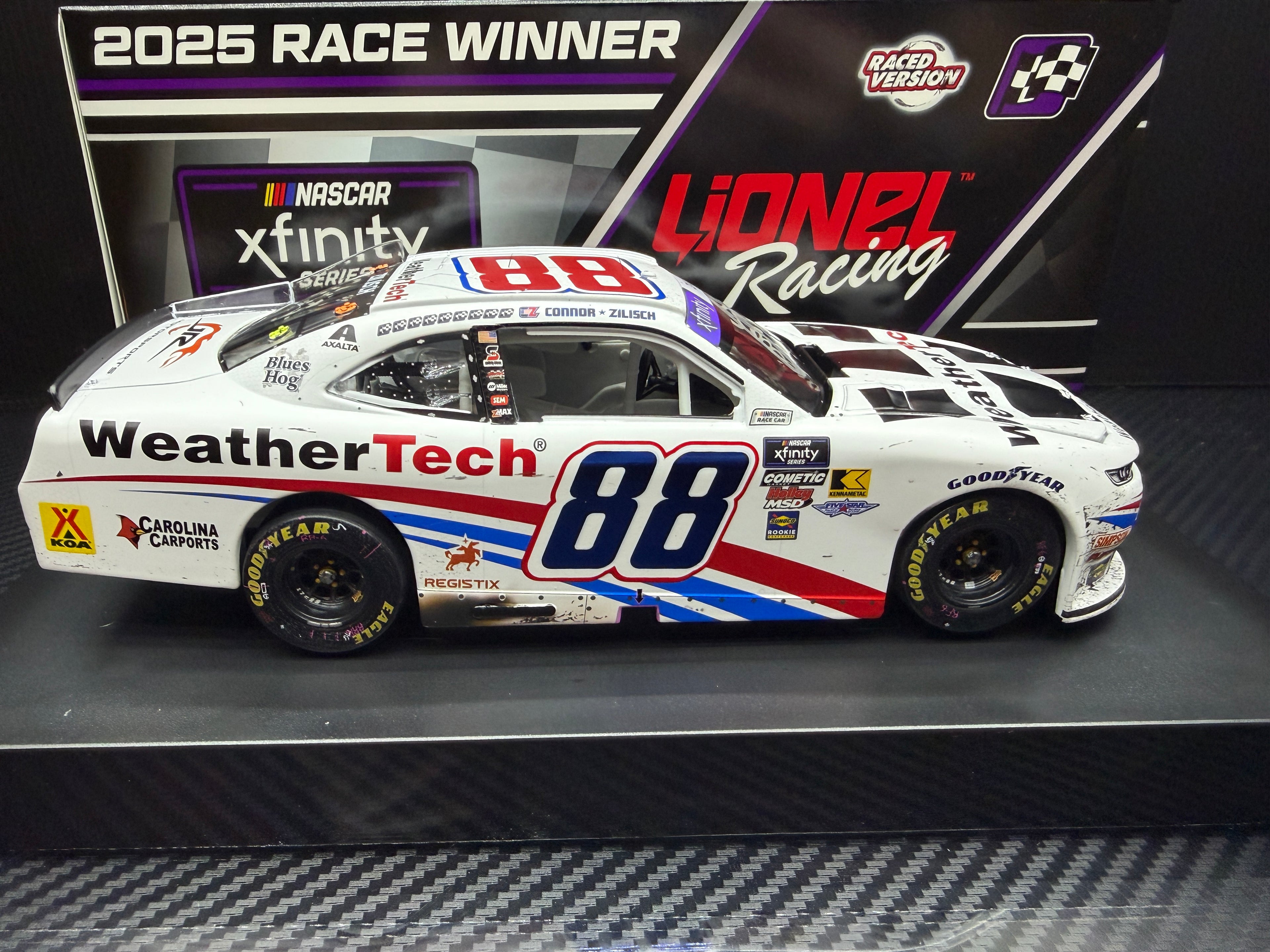 2025 Connor Zilisch 1:24 WeatherTech WWT Gateway Race Win Diecast (Autographed)