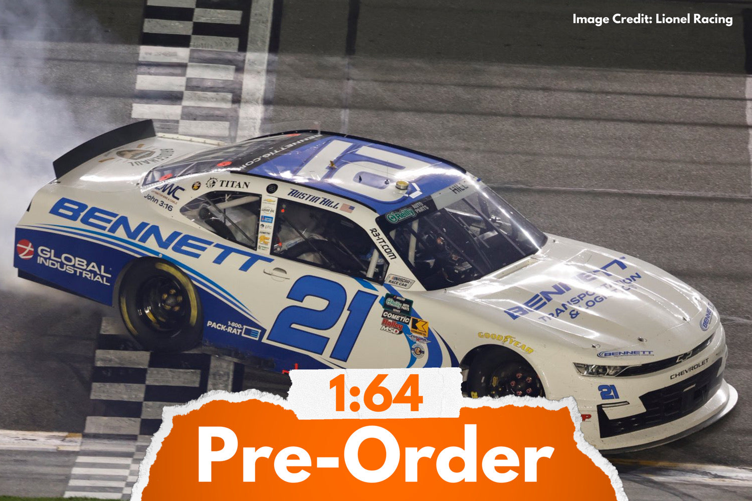 2026 Austin Hill 1:64 Bennett Transportation Daytona Race Win Diecast