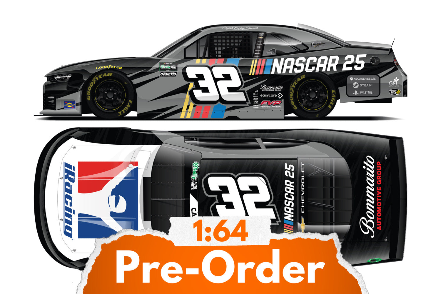 2026 Rajah Caruth 1:64 iRacing / NASCAR 25 Diecast
