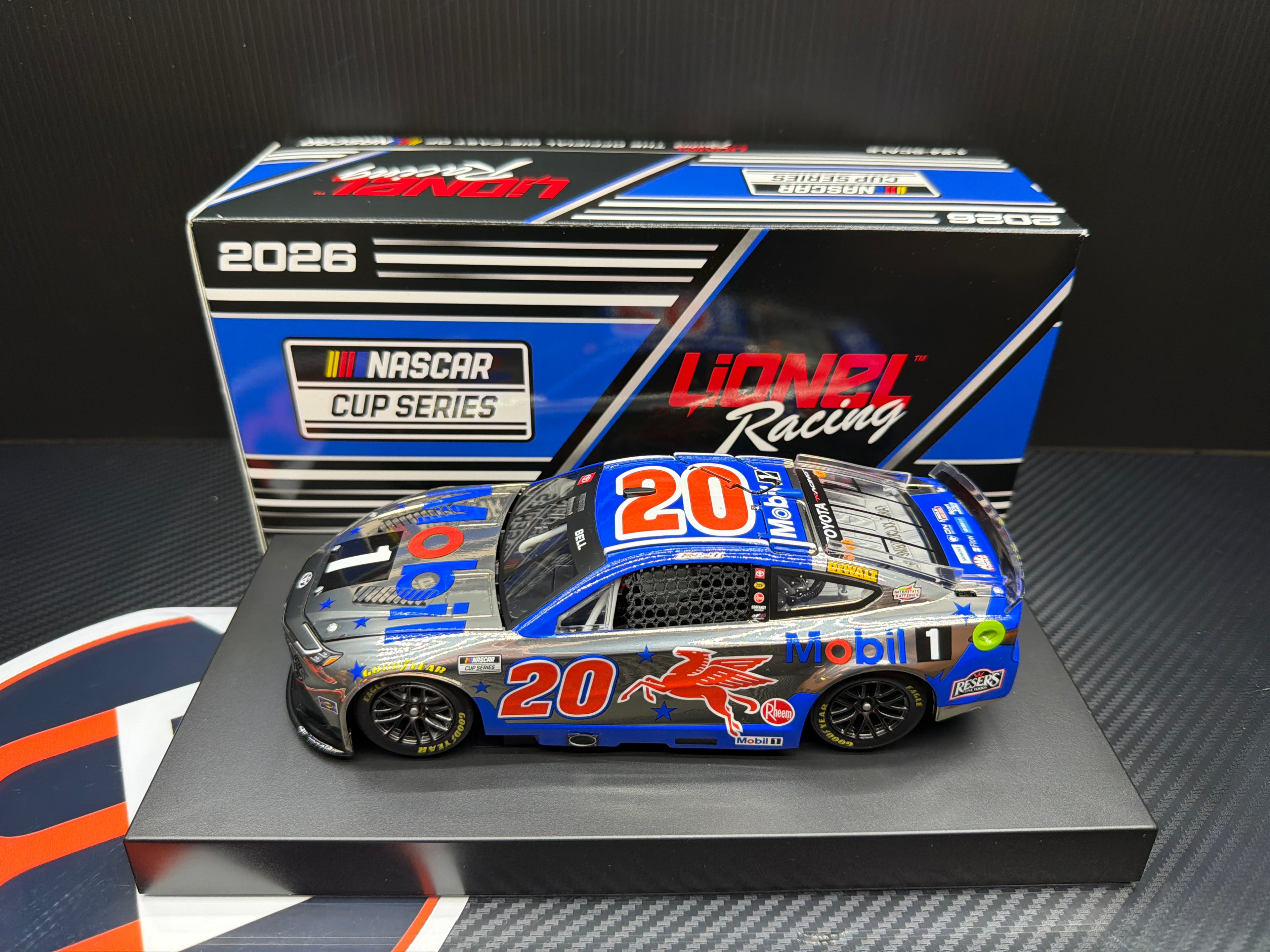 2026 Christopher Bell 1:24 Mobil 1 COLOR CHROME NASCAR Diecast