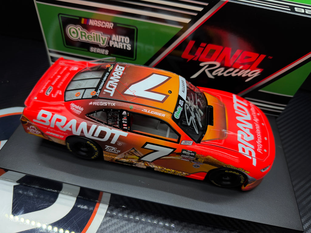 2026 Justin Allgaier 1:24 Brandt Whiskey AUTOGRAPHED NASCAR Diecast