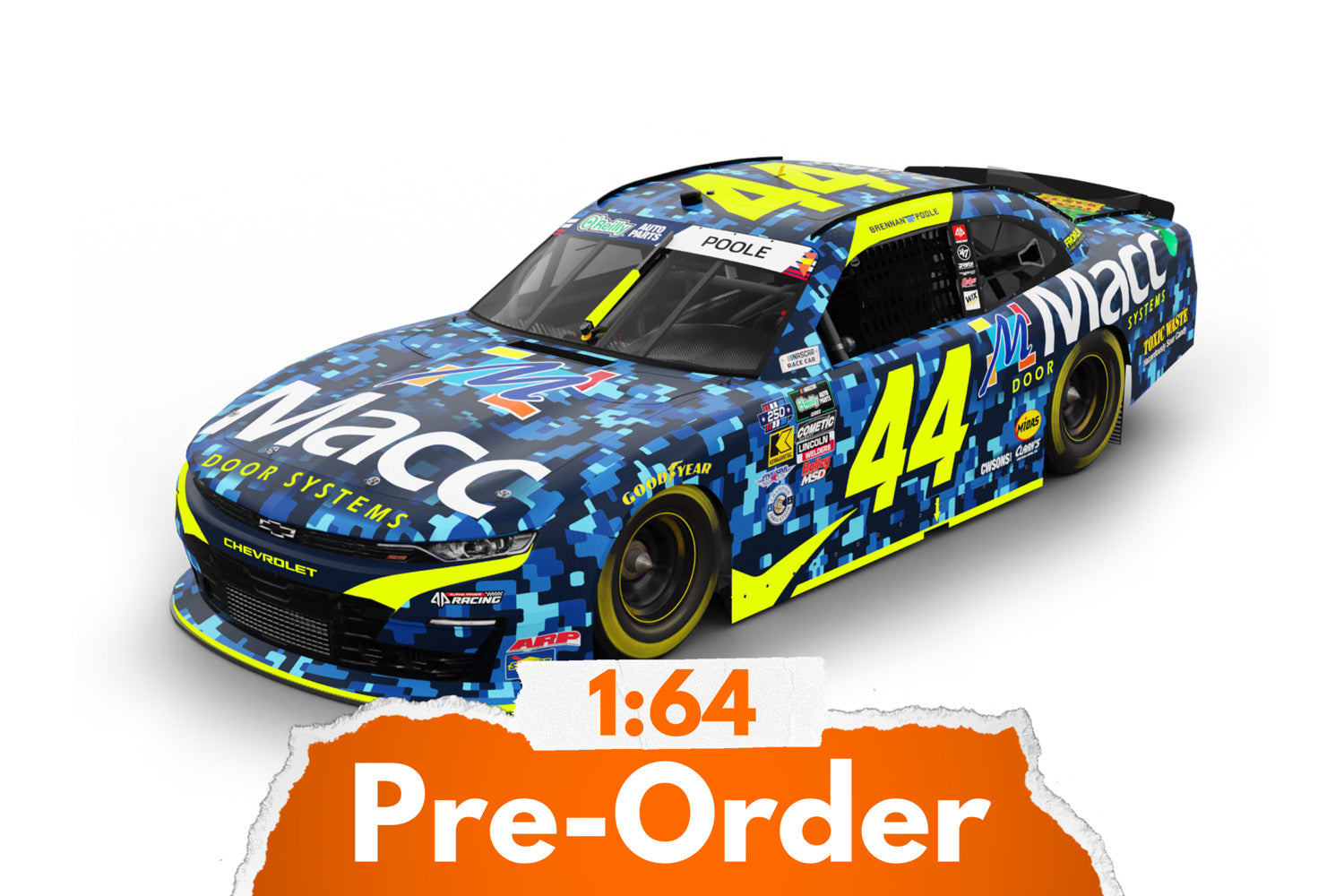 2026 Brennan Poole 1:64 Macc Doors Camo NASCAR Diecast