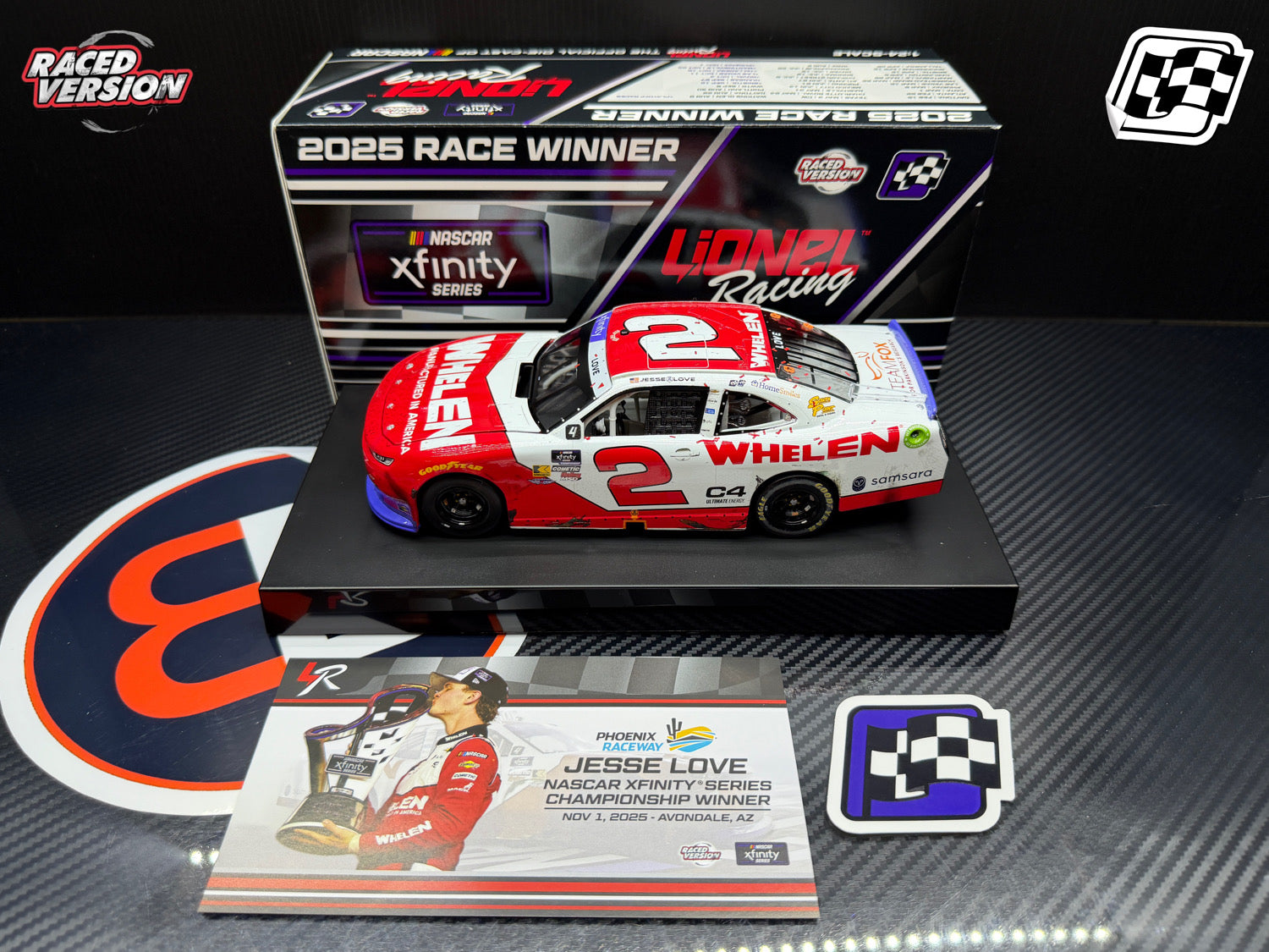 2025 Jesse Love 1:24 Whelen Phoenix Raced Version Diecast