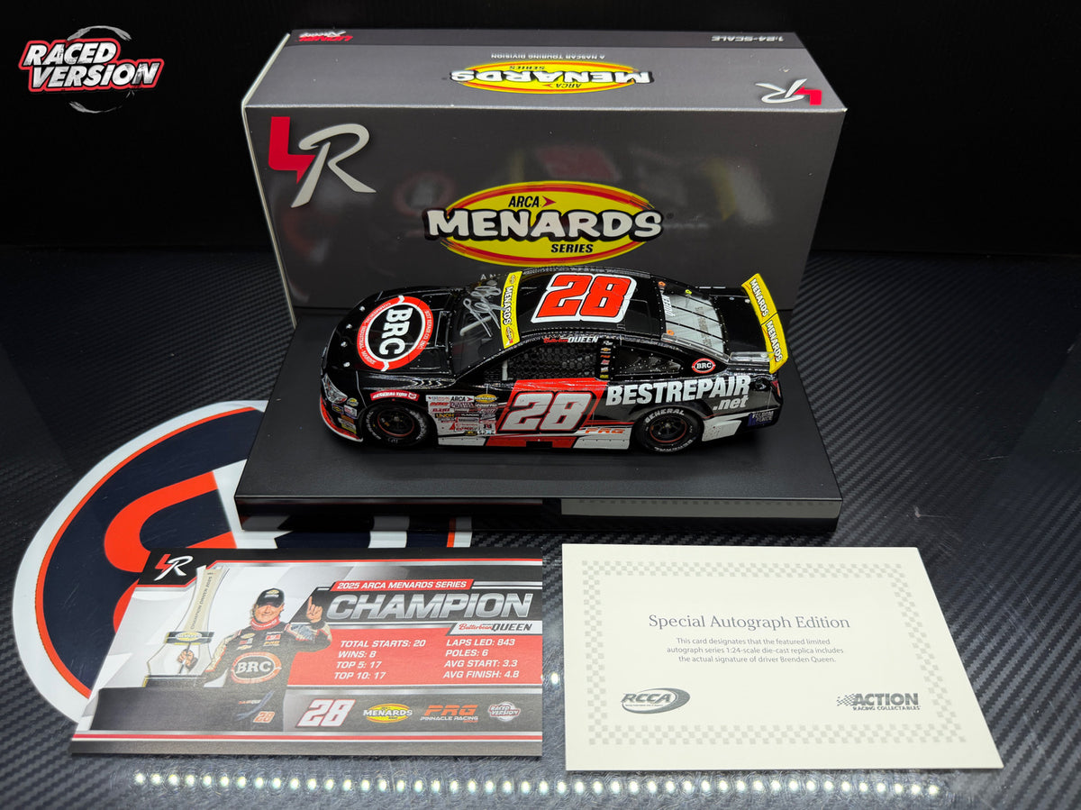 2025 Brenden "Butterbean" Queen 1:24 Best Repair Company Arca Champion Raced Version AUTOGRAPHED Diecast