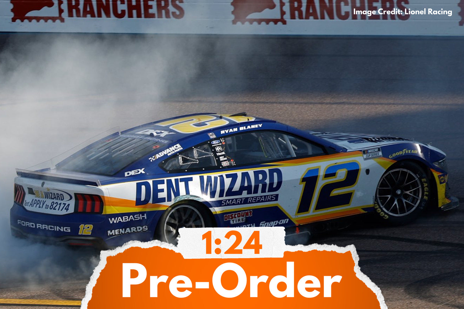 2026 Ryan Blaney 1:24 Dent Wizard Phoenix Race Win Diecast