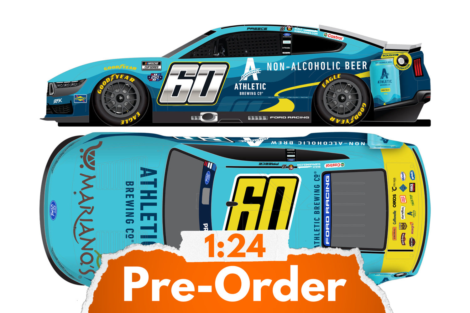 2026 Ryan Preece 1:24 Mariano's/Authentic Brewing Co. Diecast