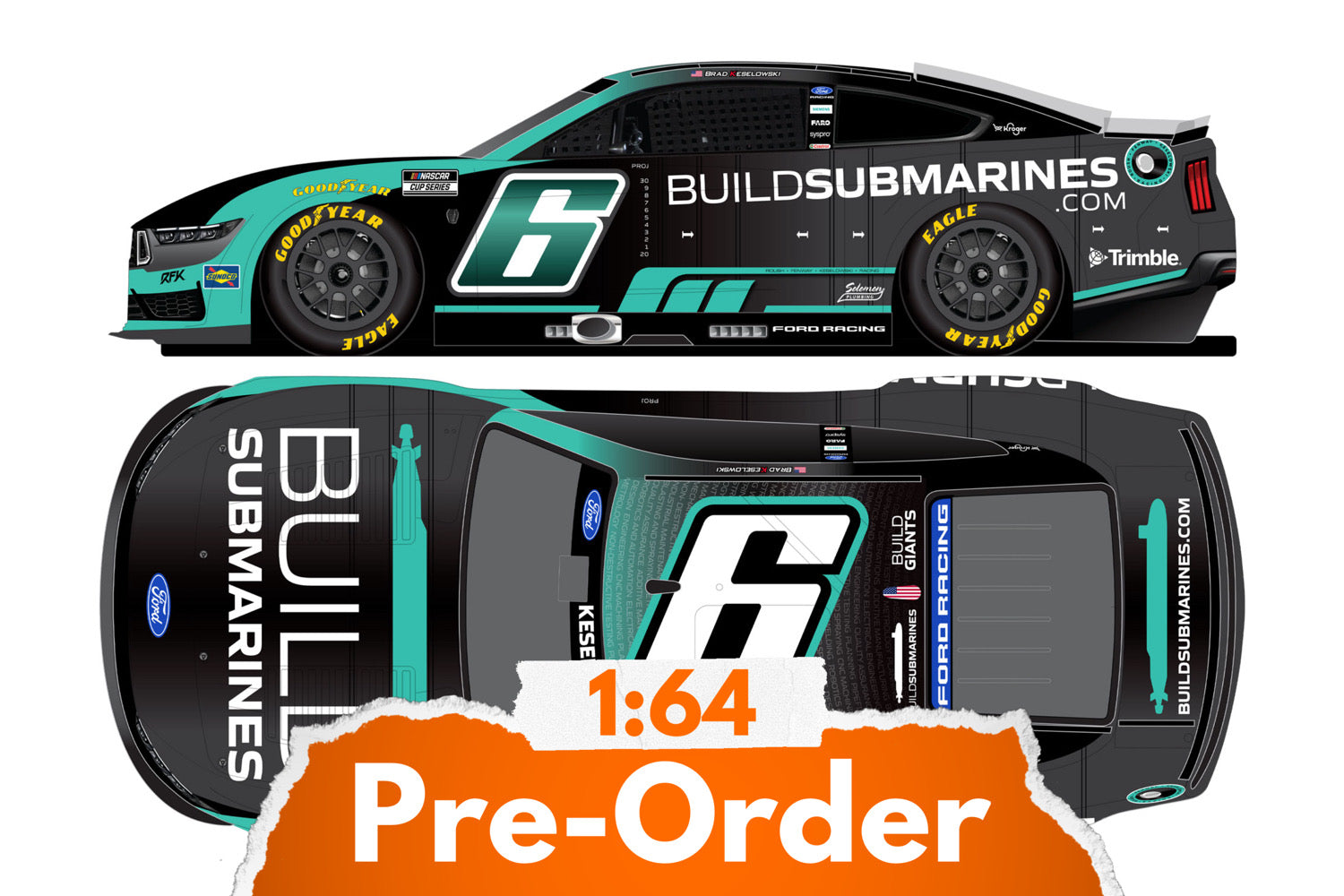 2026 Brad Keselowski 1:64 Buildsubmarines.com Diecast