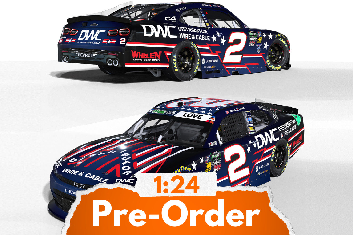 2026 Jesse Love 1:24 DWC NASCAR Diecast