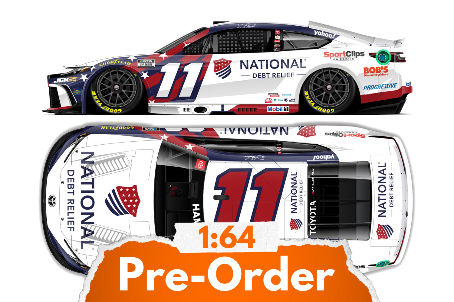 2026 Denny Hamlin 1:64 National Debt Relief Diecast