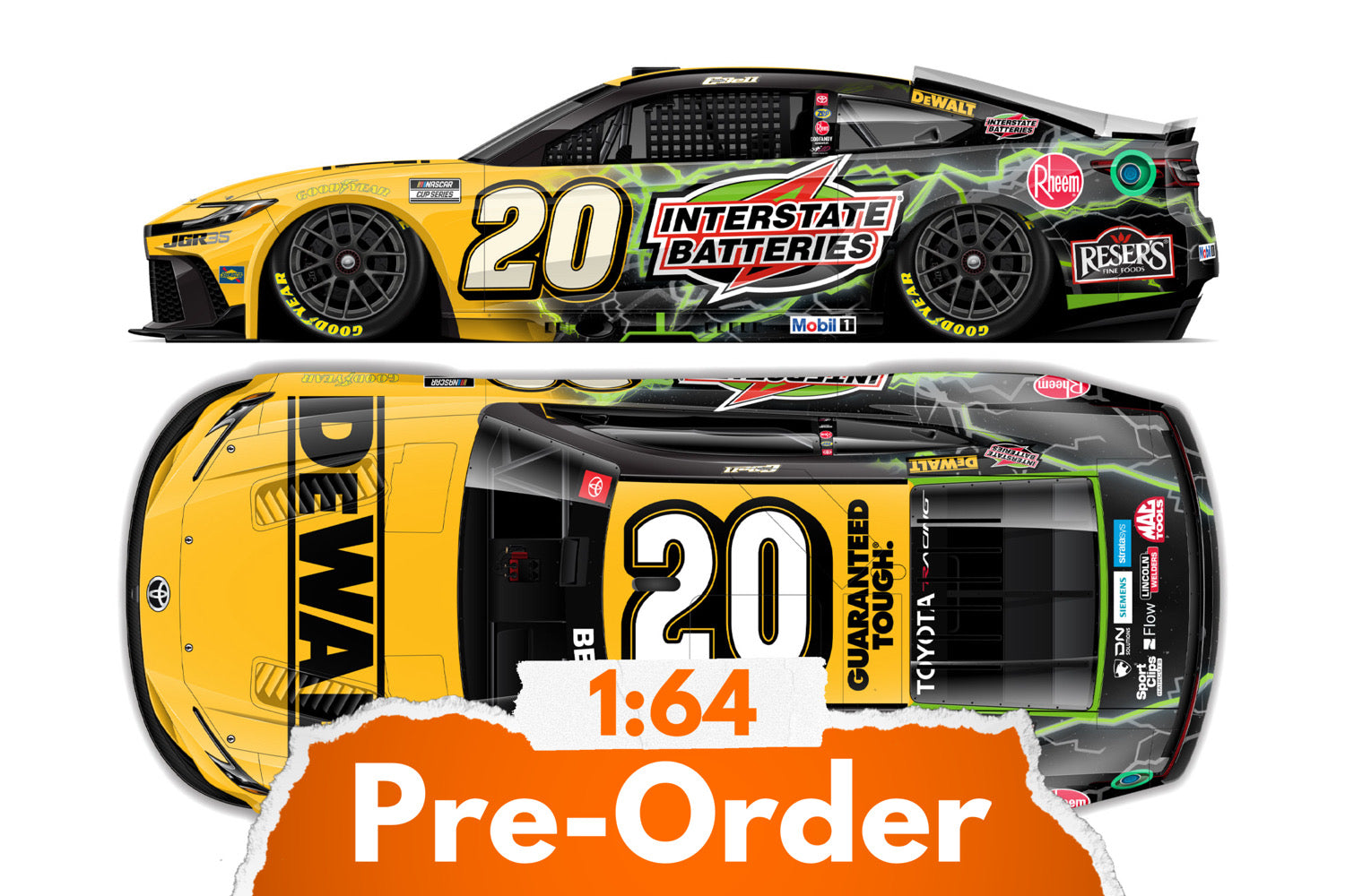 2026 Christopher Bell 1:64  DeWalt / Interstate Batteries Diecast