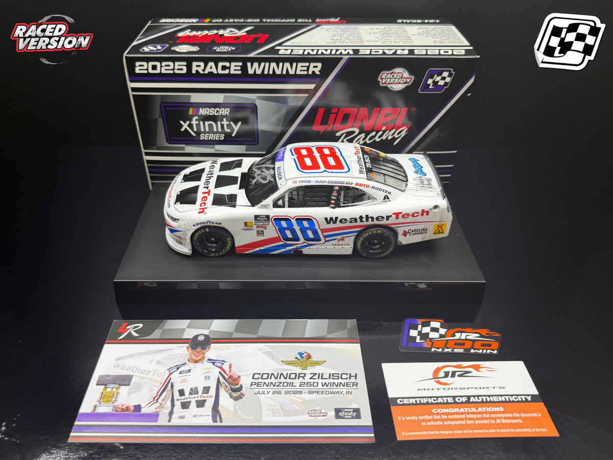 2025 Connor Zilisch 1:24 Weathertech Indy Brickyard Race Win Diecast (Autographed)
