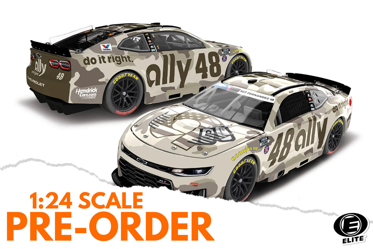 2026 Alex Bowman 1:24 Ally Patriotic ELITE NASCAR Diecast