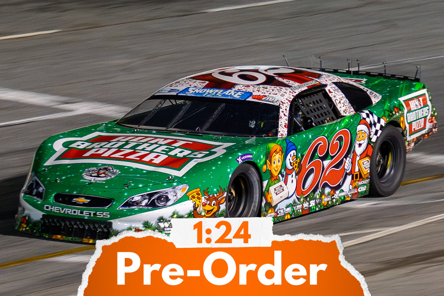2025 Keelan Harvick 1:24 Hunt Brothers Pizza Snowflake 125 Race Win Diecast