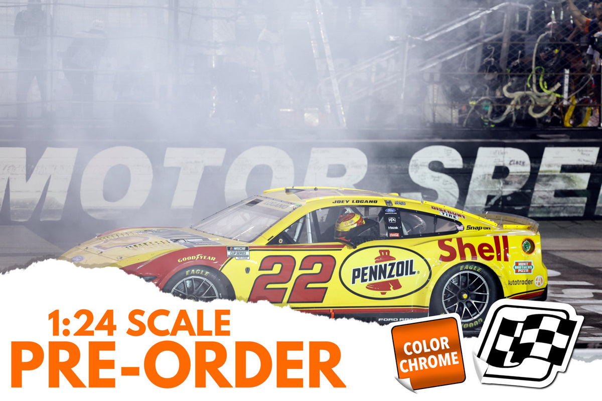 2026 Joey Logano 1:24 Shell/Pennzoil Bristol Night Race Win COLOR CHROME Diecast