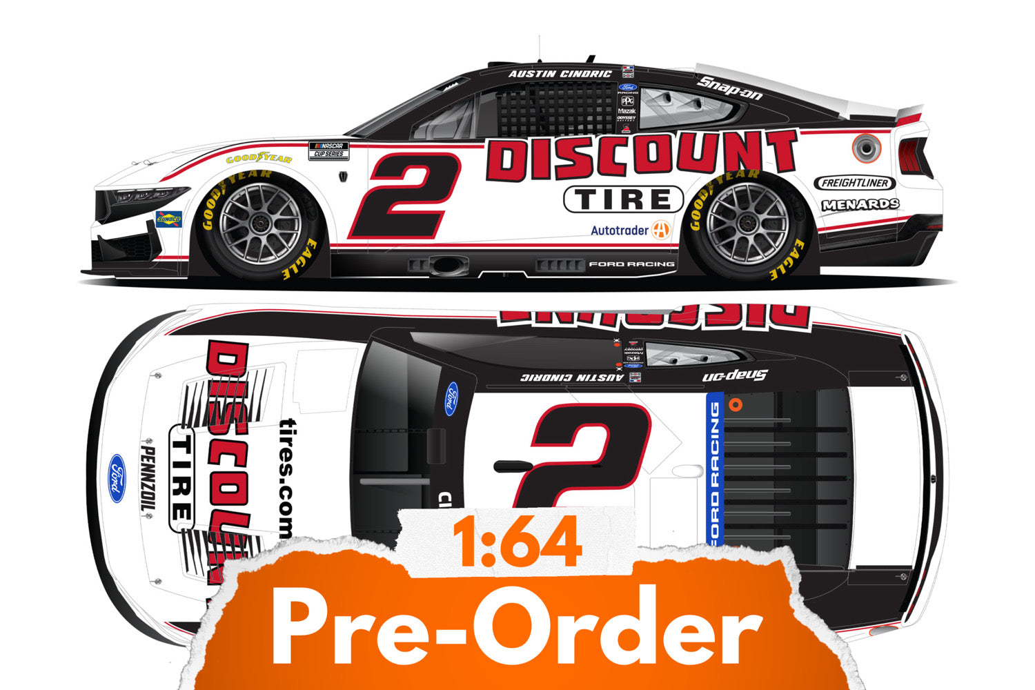 2026 Austin Cindric 1:64 Discount Tire Diecast