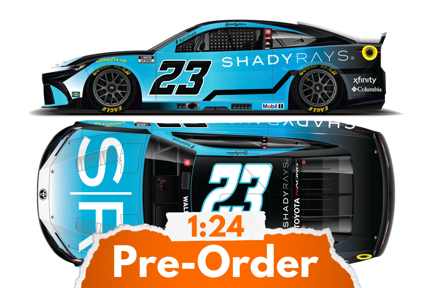 2026 Bubba Wallace 1:24 Shady Rays NASCAR Diecast
