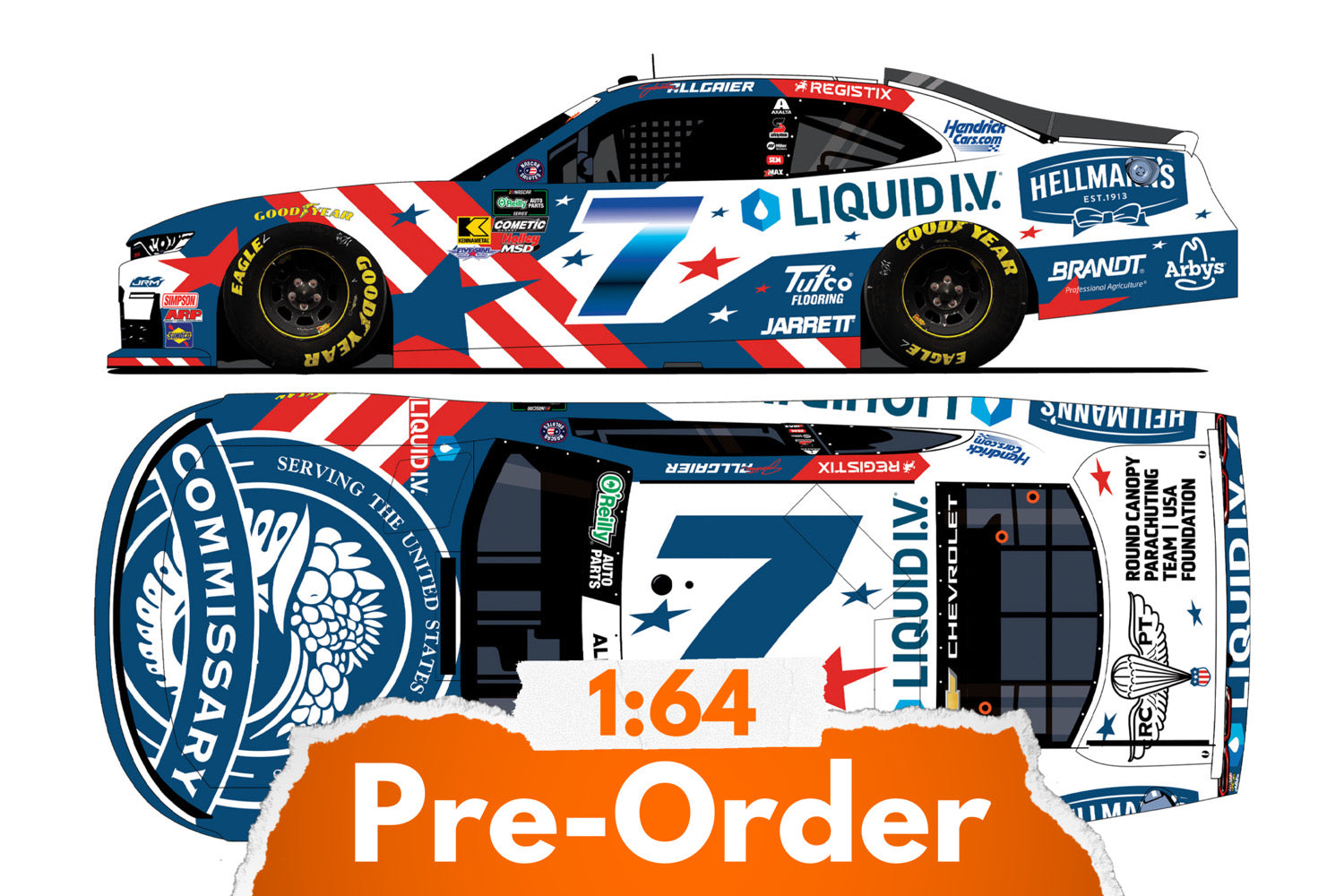 2026 Justin Allgaier 1:64 Hellman’s / Liquid I.V. DeCa Diecast