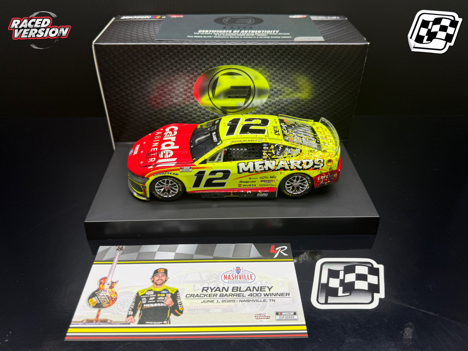 2025 Ryan Blaney 1:24 Menards / Cardell Cabinetry Nashville Race Win Diecast